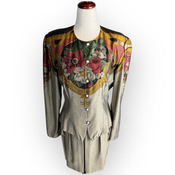 Vintage Donna Morgan Two Piece Jacket And Skirt Set Size 8 - Picture 4 of 13